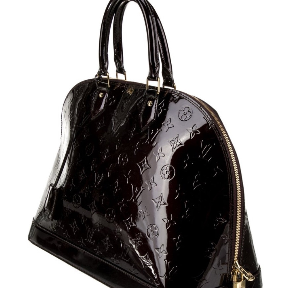 Louis Vuitton Black Satchel with Iconic Monogram
